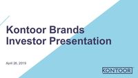 Kontoor Brands Investor Presentation